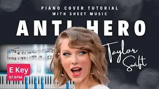 Taylor Swift - Anti Hero | EASY Piano Tutorial with Sheet Music