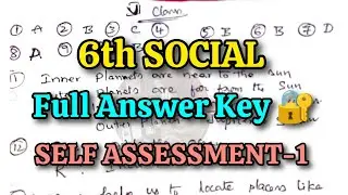 6th 💯Full SOCIAL "SELF ASSESSMENT-1" Question Paper Answer Key  | 💯6th Class SELF ASSESSMENT-1 Key🔐📜
