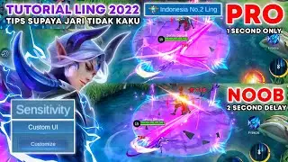 MANIAC! TUTORIAL LING 2022 AUTO AIM FASTHAND | Secret Settings Custom UI & Sensitivity Ling MLBB