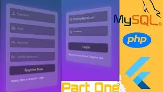 Flutter Login Sign up PHP MySQL | PHP MySQL login Flutter | Glassmorphic Login UI Flutter