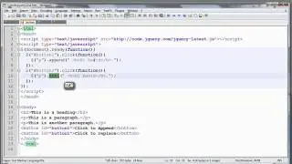 JQuery Tutorials - 7 - Manipulate text of existing elements Append, html funcitons.mov