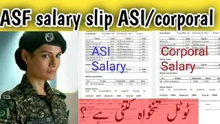 asf asi and corporal salary 2023 | asf pay details 2023 