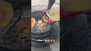 Had to improvise! I left my shop grill at mom’s house ! #tires #grill #viral #chicken