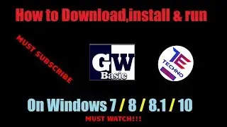 How To Install GW BASIC In Window 7/8/10 By Techno Eagle