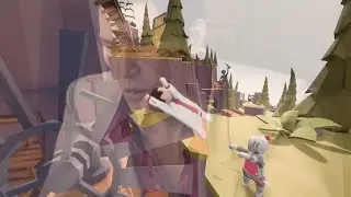 Kiryu sings baka mitai while hanging on a windmill