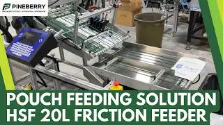 Pouch Feeding Solution For Flat Bags  - HSF 20 L with Autoloader and 8FT conveyor