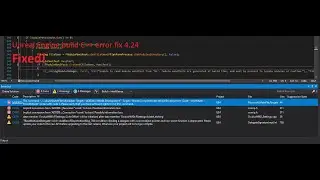 Unreal Engine build error Fix