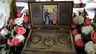 Ковчег с частью Пояса Пресвятой Богородицы. Введенский кафедральный собор. Чебоксары. 18 июня 2023