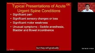 Medical Decision Making for Back Pain and Spinal Conditions