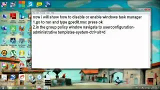 Disable or Enable Windows Task Manager