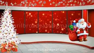 Christmas TV Studio Set 60- Virtual Green Screen Background Loop