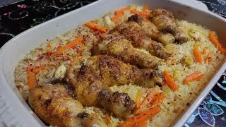 Запеченные куриные ножки с рисом в духовке