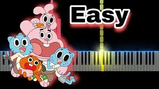The Amazing World of Gumball Theme (Easy Piano Tutorial)