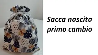 Sacca nascita primo cambio con fodera interna facile tutorial di cucito creativo