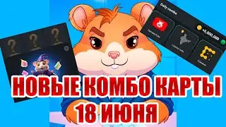 18 июня новые комбо карты Хамстер Комбат | 5000000 МОНЕТ НА БАЛАНС HAMSTER KOMBAT комбо дня 18.06