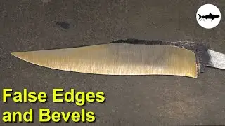 Triple-T #185 - Grinding false edges and bevels on the bowie knife