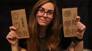 ASMR Making 3D Cardboard Cut Out Flowers & Coloring