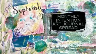 Intention card art journal page - Crisp for September