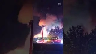 Uitslaande brand in een schuur met asbestplaten | #shorts