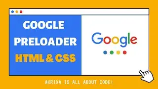Google Loading Animation Using HTML + CSS | Goggle Loader