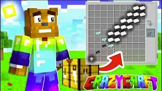 Crafting The INFINITY SWORD In Minecraft Crazy Craft