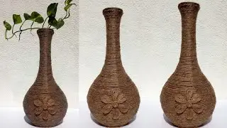 How to make Flower Vase with cardboard | DIY Vase | Cardboard craft