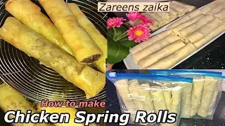 Chicken Spring Rolls | Ramadan Recipes | Iftar Ideas |Full wrapping method