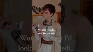 Turning myself into a Jedi for Star Wars day!!!