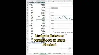 Navigate between worksheets in excel shortcuts