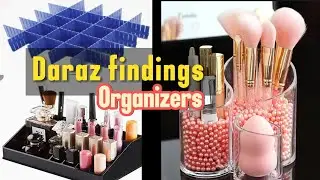 Cheapest Daraz findings 😱| Makeup Organizer| Brushes Holder | drawers organizer | #daraz #youtube