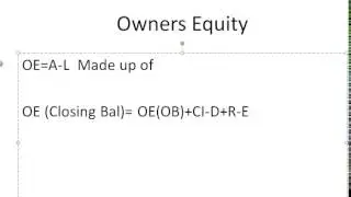 Accounting Equation   Owners Equity