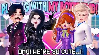 *FORCING* My BOYFRIEND to Play Dress to Impress with ME! 😍 (Roblox)
