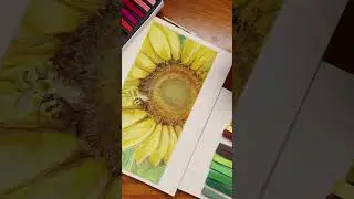 Making a Sunflower and a Bee with Pastel #shorts