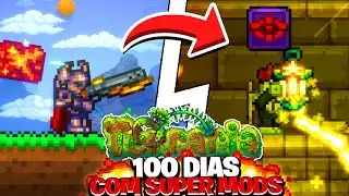 PASSEI 100 DIAS no SUPER MODPACK no TERRARIA!