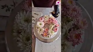 Marshmallow Chrysanthemums. Marshmallow Wreath. Malinovka Marshmallow Crafts Club.