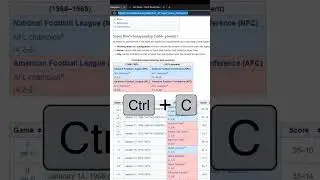 Import web tables into Excel