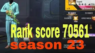 grandmaster player so side today season 23 Rank score 70561 #freefire