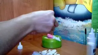 Снежинка украшенная мелками :-)