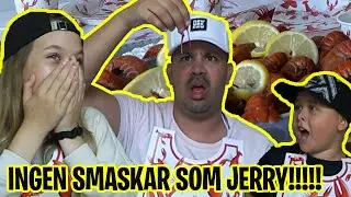 Barnen äter kräftor för första gången *kräftskiva och ASMR*