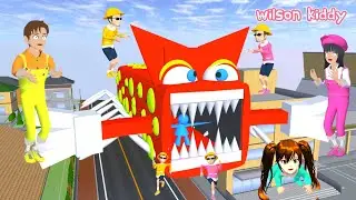 Yuta Baby Nana Raksasa vs Kereta Mata Train Eater Talking Juan Sakura Hamil Melahirkan😵Wilson Gaming
