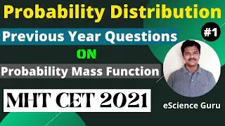 Probability Distribution || Previous Year Questions of MHT CET on (p.m.f.) || MHT CET 2021 (Part 1)