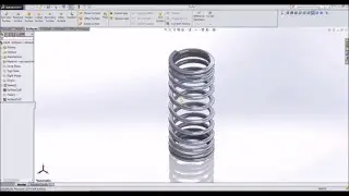 SolidWorks 2014 x64 Tutorial: Helical Spring With Variable Pitch |  Two wheeler suspension system |