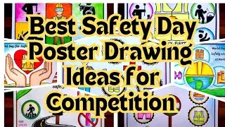 World Safety Day Drawing ideas | Safety Day Drawing idea | Easy Poster Drawings for Competition 2024