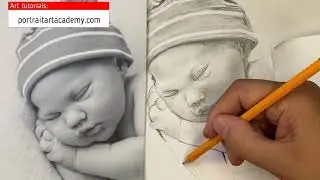 Speed Drawing of a Baby - Pencil Portrait