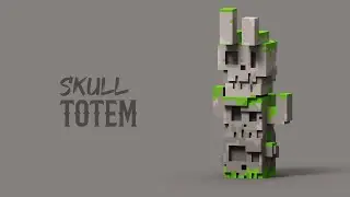Skull Totem | Voxel Art