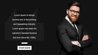 Sliding Full-Screen Testimonial Page with Picture | MoGRT Template for Premiere Pro