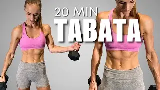 20 MIN TABATA WORKOUT WITH DUMBBELLS | Low Impact Full Body