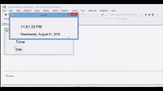 C# - Display Time and Date on labels in Windows form application using C sharp Programming language