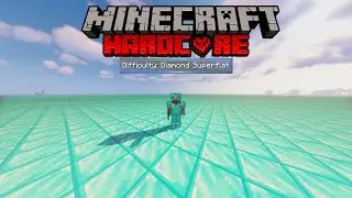 I tried to beat ender dragon in Minecraft Hardcore Diamond Super Flat World But...