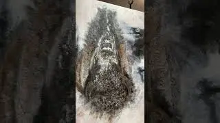 Artist Theresa Stirling doing her art / beeswax thing. Wax & fire art. #artshorts #interiordesign